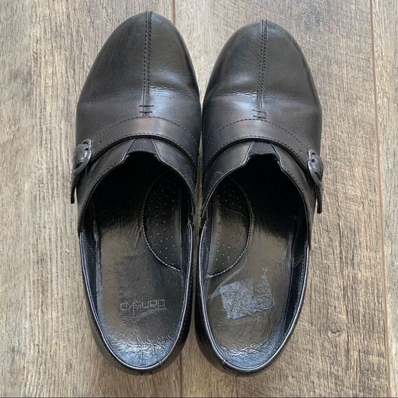 Dansko Tamara Black Leather Slip on Clogs EUR 41 - Picture 2 of 10